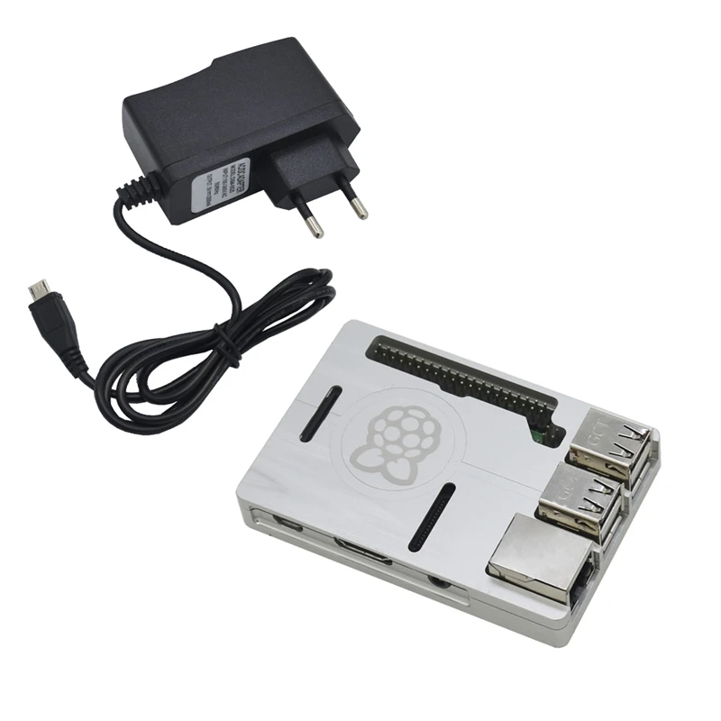 3 в 1 Raspberry Pi 3 Model B+(плюс)+ ЧПУ Алюминий чехол с выходом 5V 2.5A Мощность адаптер Наборы вилка стандарта ЕС-SCLL