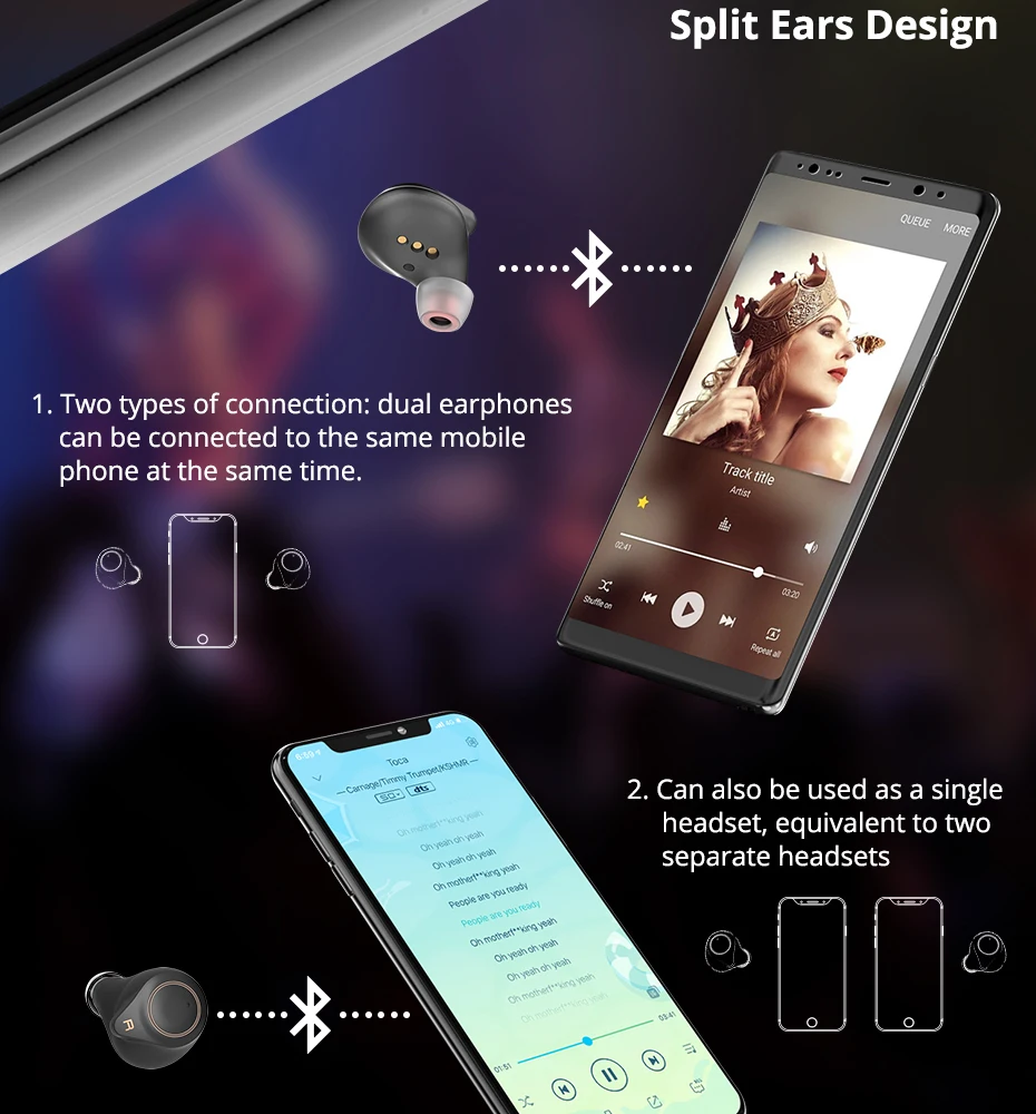 Makibes Support AptX ACC TWS True Wireless Bluetooth 5.0 Earphone CVC8 Noise-Cancellation With Super Bass HD Mic headset earbuds_07