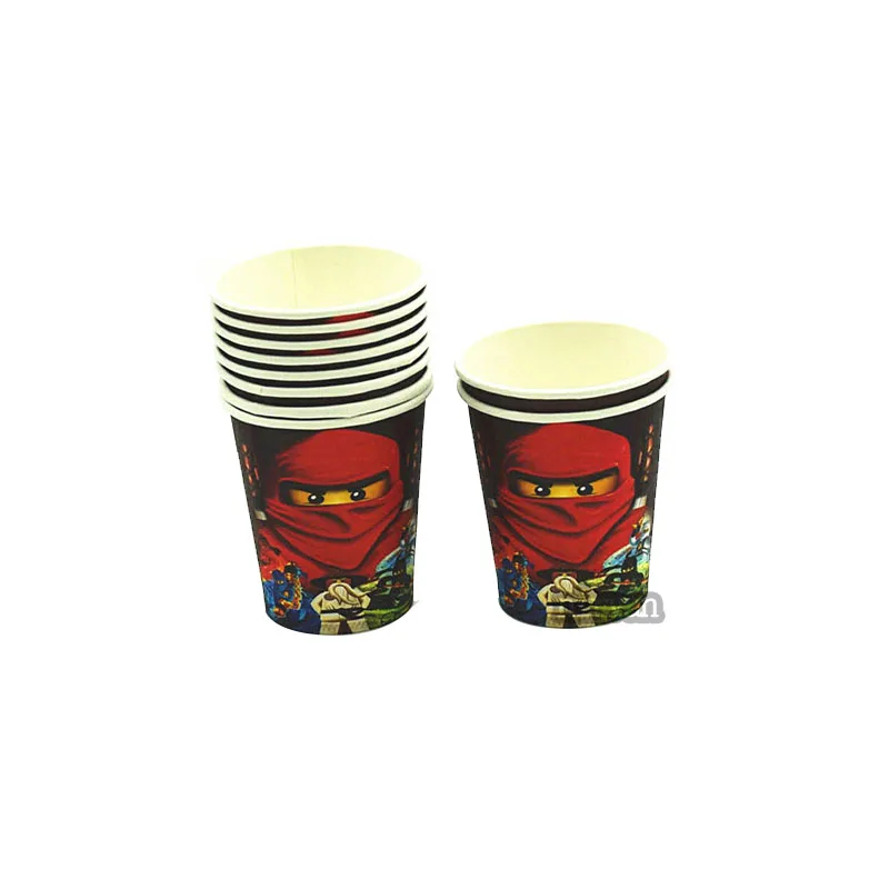Одноразовые столовые приборы чашки/выдувание/Торт Топперы/обертки/шляпы для молодых мальчиков ninjago ninja тематические день рождения поставка душ