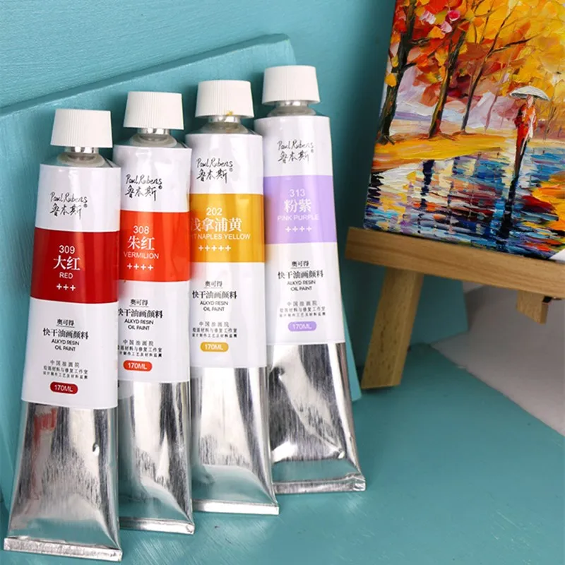 170ml Oil Paint Set Alkyd Resin Medium Quick-drying Outdoor Sketching