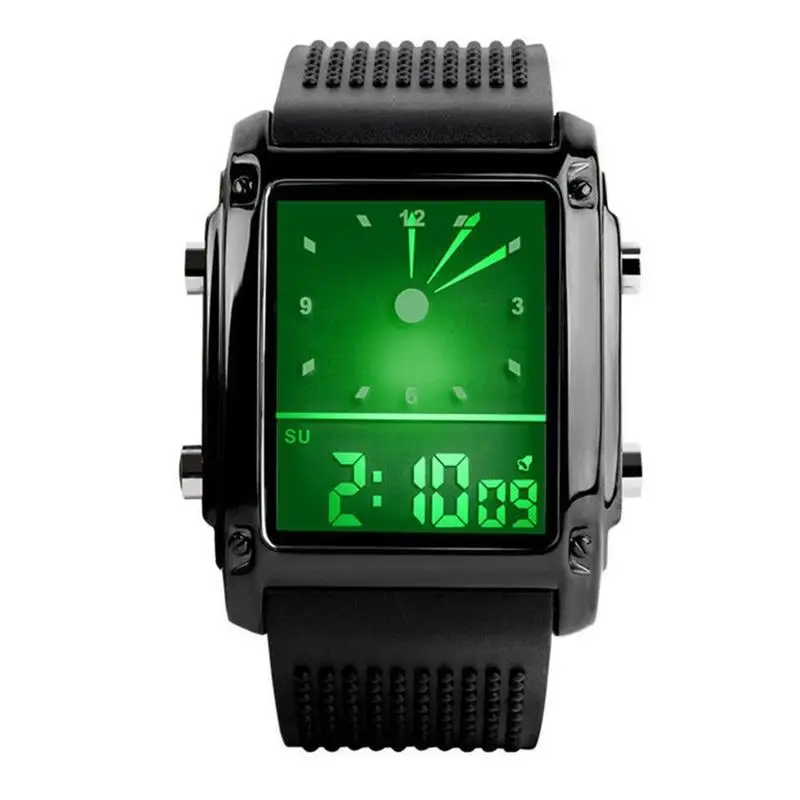 Explosion Fashion Trend Sports Student Watch Multi-function Electronic Digital Led Watches Couple Child Female New Models - Color: Black