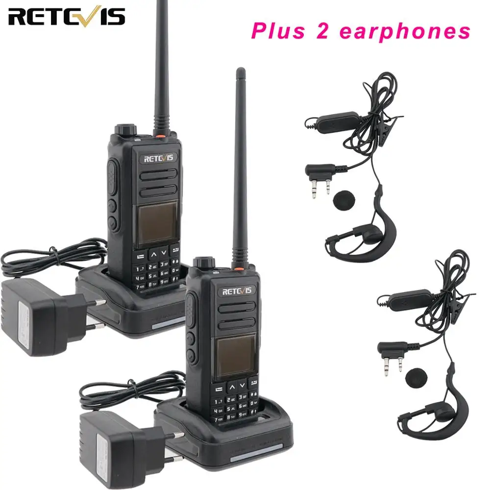 5 Вт DMR цифровая рация 2 шт. Retevis RT72 GPS UHF VHF Двухдиапазонная двухсторонняя