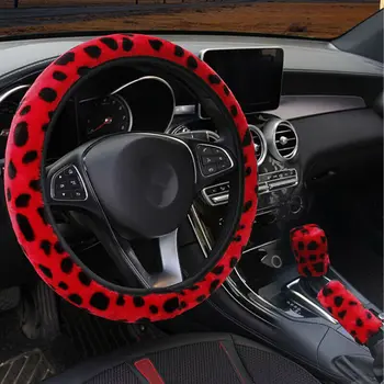 

Winter Steering Wheel Cover Car Accessories Stop Lever Cover Hand Brake Cover 3Pcs / Set