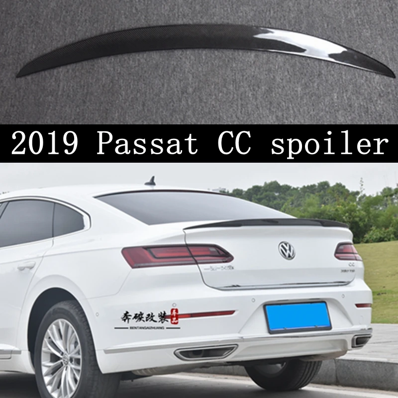 2019 New Passat CC spoiler P type carbon fiber rear roof spoiler lip