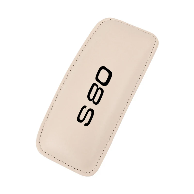 Car Seat Accessories Car Knee Pad for Volvo S80 Thigh Support Leather Pillow Universal Interior Soft Cushion