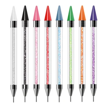 

3Pcs/Set Double Head Nail Pen Diamond Painting Tool Cute Point Drill Pen Diamond Embroidery Accessory Diamond Painting Cross Sti