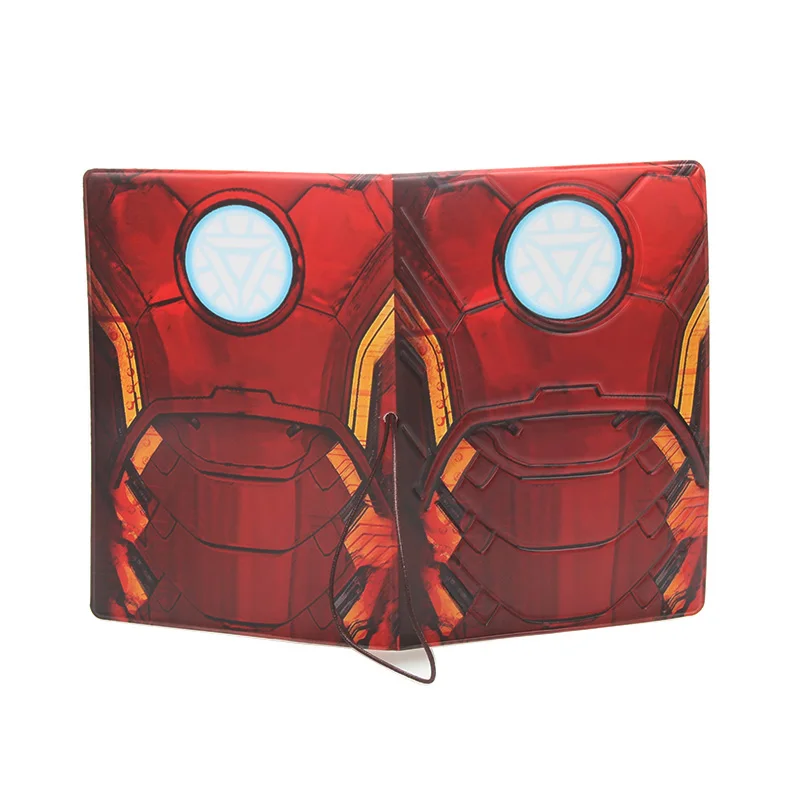 HEQUN Marvel, Железный человек, Обложка для паспорта, ПВХ, супер герой, печать, держатель для паспорта, Тони Старк, органайзер, паспорт, ID, кредитная карта