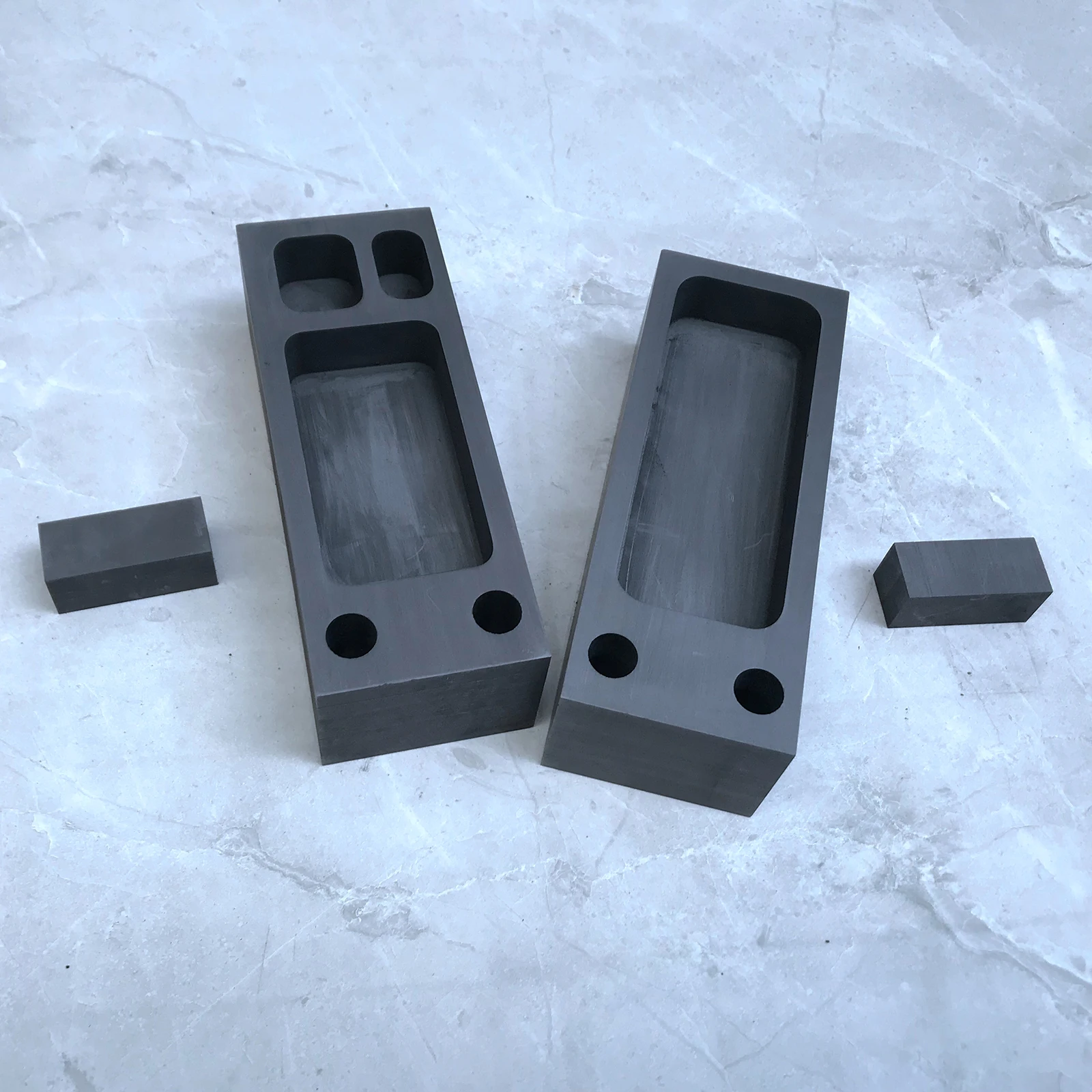 

Set of 2 Graphite Crucible Ingot Mould Mold Set Melting Casting High Purity