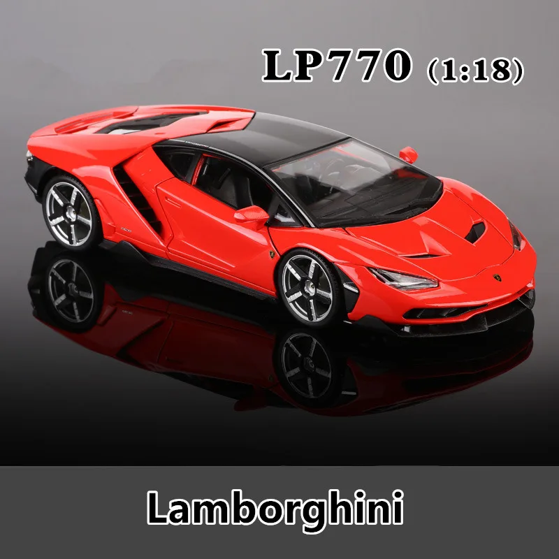 Maisto 1:18 Lamborghini LP770 модель автомобиля из сплава моделирование автомобиля украшение коллекция Подарочная игрушка Литье под давлением модель игрушка для мальчиков - Цвет: LP770