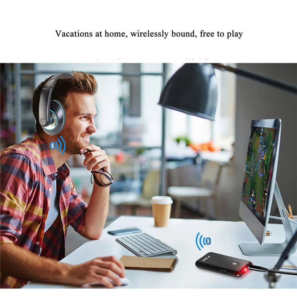 Беспроводной Bluetooth V4.2 передатчик приемник 2 в 1 3,5 мм стерео музыка аудио адаптер для ТВ наушники Динамик