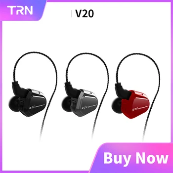 

TRN V20 In Ear Earphone DD+BA Hybrid HIFI DJ Monitor Running Sport headset 2PIN Cable