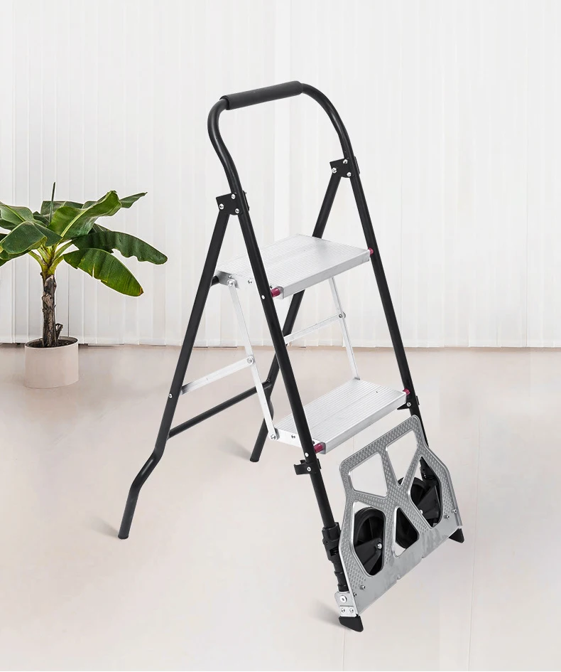 Складная лестница двойного использования бытовая тележка для груза из