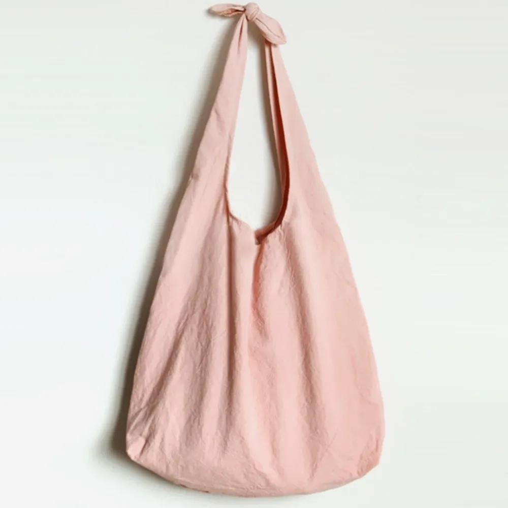 Solid Corduroy Shoulder Bags Tote Package Crossbody Bags Purses Casual Handbag Eco-friendly Shopping Bag - Цвет: Pink
