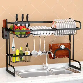 

New Stainless Steel Bowl Rack, Drain Rack, Sink, Storage Rack, Kitchen Sink, Storage Rack For Dishes, Chopsticks And Plates