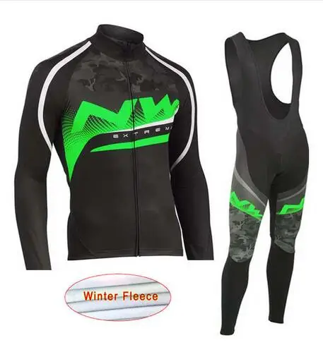 

NW Winter Thermal Fleece Cycling Suit 2019 Long Sleeves Cycling Jerseys Set Bicycle Cycling Clothing Ropa Ciclismo Uniformes