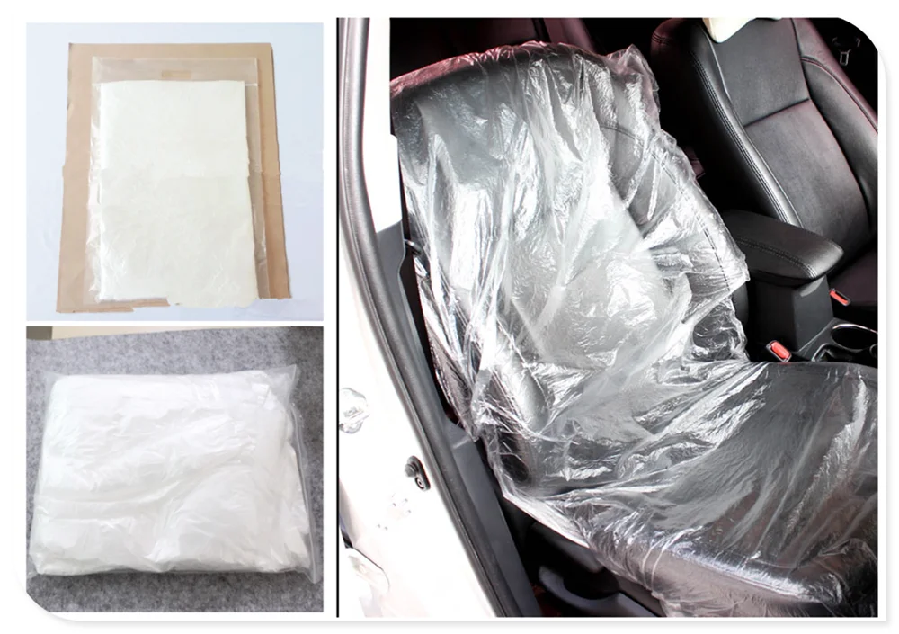10pcs car interior disposable transparent plastic anti-fouling seat cover for BMW i8 Z4 X5 X4 X2 X3 M5 M2 X6 M6 640i 640d