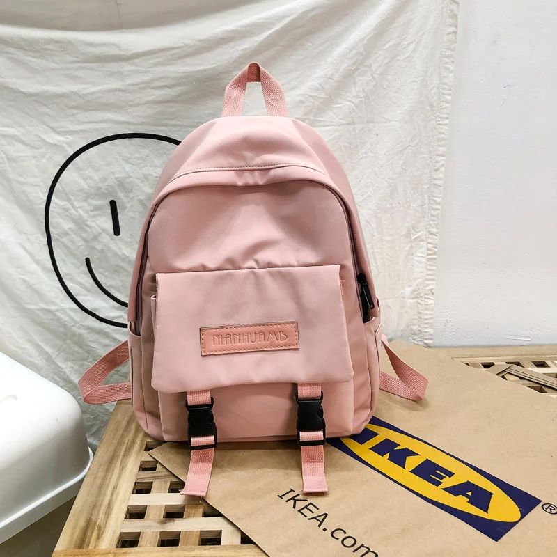 2019-Backpack-Women-Backpack-Fashion-Women-Shoulder-Bag-solid-color-School-Bag-For-Teenage-Girl-Children (1)