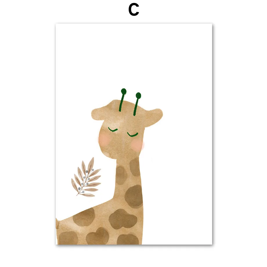 Nordic-Posters-And-Prints-Bear-Elephant-Giraffe-Sloth-Sun-Rainbow-Wall-Art-Canvas-Painting-Cartoon-Wall (5)