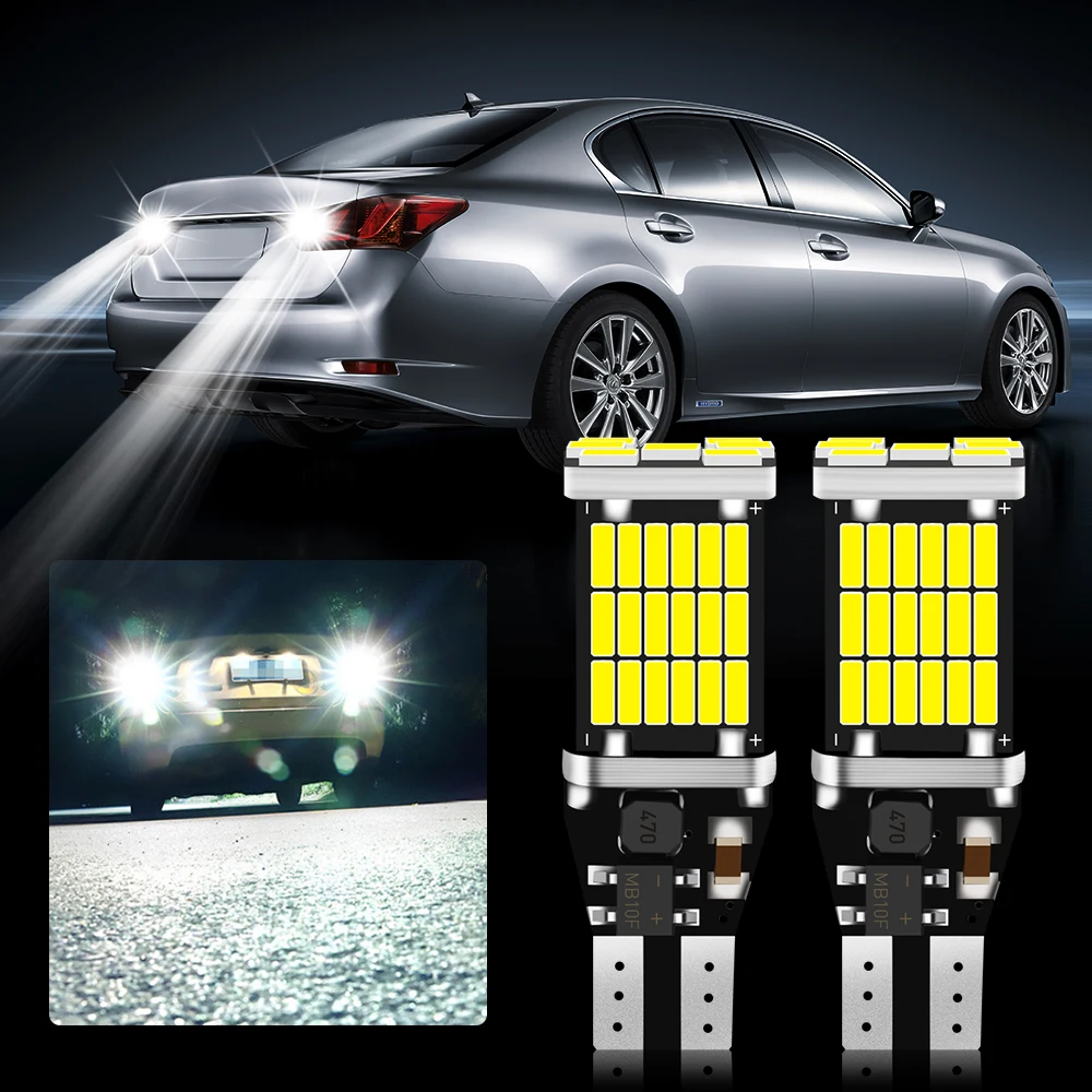 Светодиодные лампы Canbus T15 W16W 2 шт. светильник пы заднего хода для Audi A4 A6 A3 A5 Q3 Q5 Q7 BMW