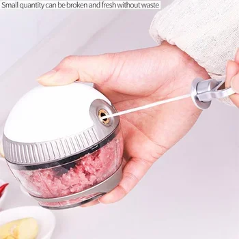

Mini Manual Fruit Vegetable Chopper Hand Pull Food Cutter Grinder Garlic Ginger Pepper Shredder Tool