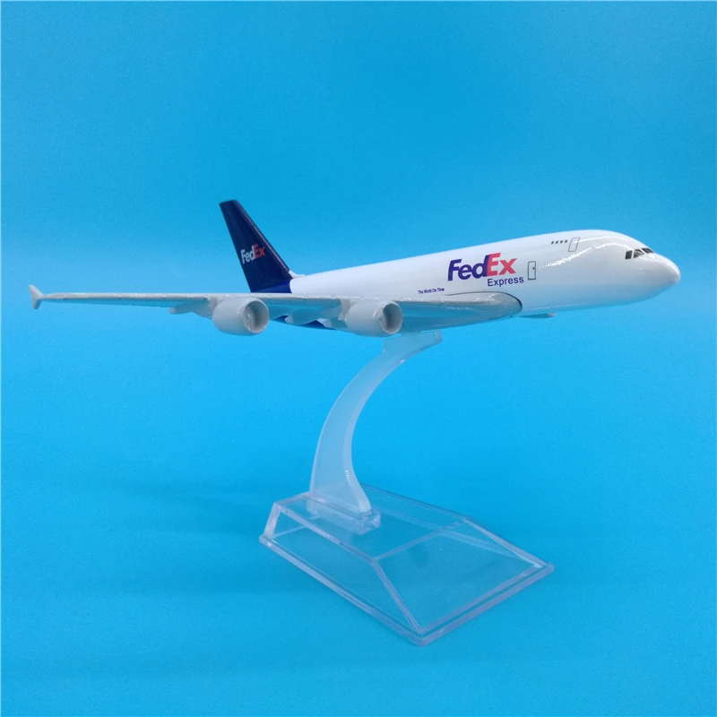 16 см 1:400 сплав самолет коллекционный дисплей FedEx авиакомпания Airbus модель A380 игрушечный самолет Модель Коллекция детские подарки