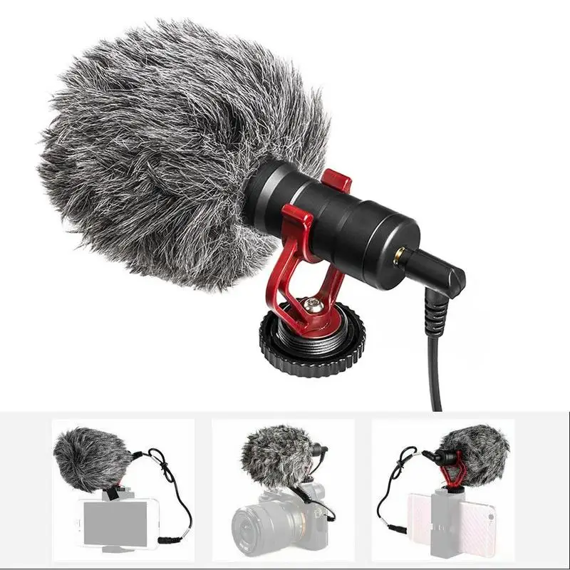 Запись видео микрофон для DSLR камеры смартфон Gimbal Youtube Android DSLR Osmo Vlogging карман для iPhone Mic S0Y4