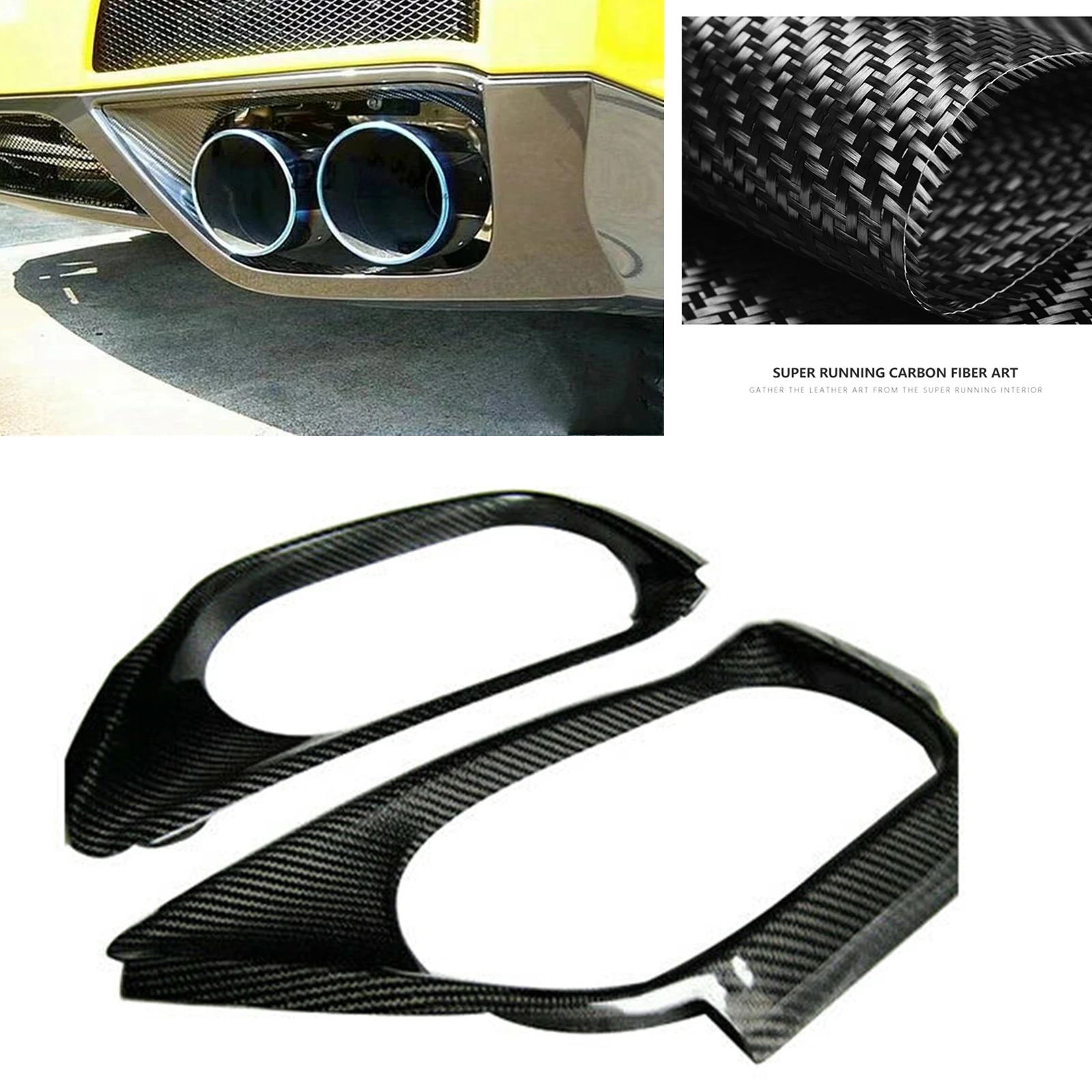 For Nissan GT R R35 2008 2006 Carbon Fiber Rear Exhaust Heat Shields