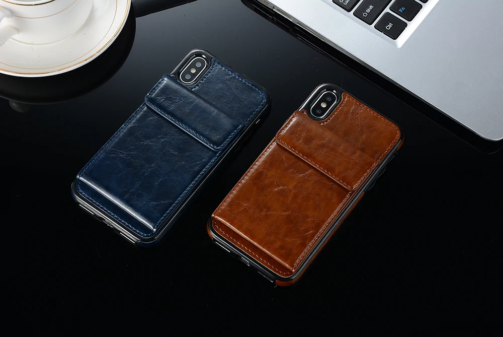 Vertical Flip Wallet Case For iPhone 11 Pro Max 7 7Plus 6 6S Plus 8 8Plus X XR XS Max Magnetic Slim Leather CardHolder Back Case