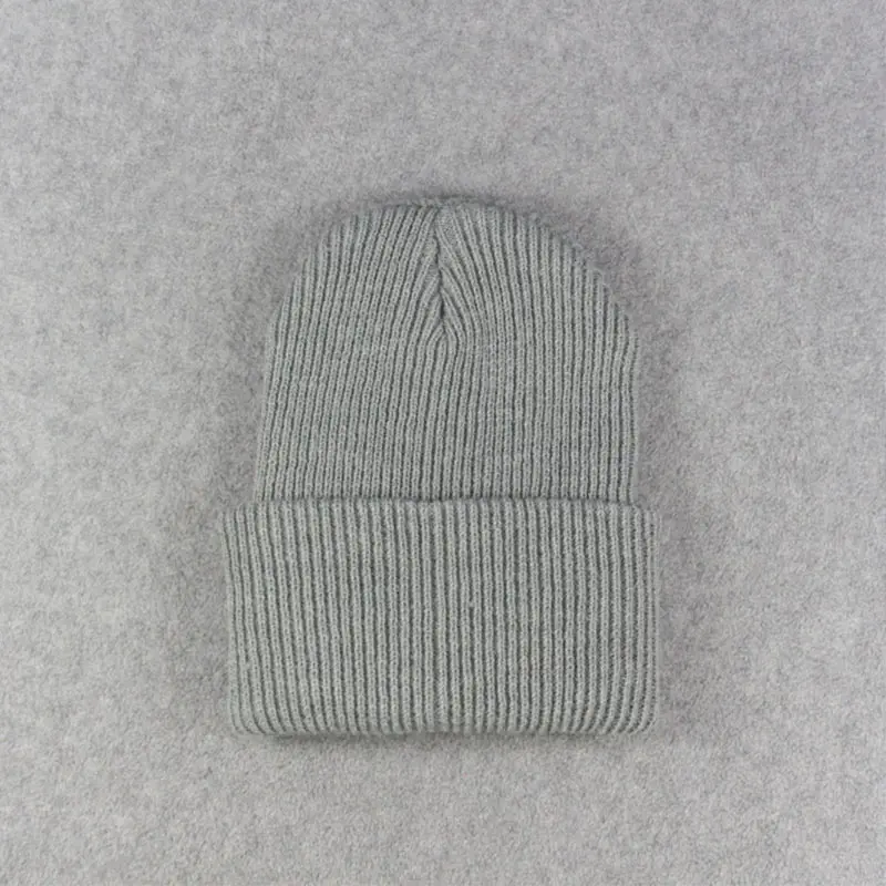 Light grey Модная Осенняя Удобная Мягкая шерстяная вязаная шапка бини 12 цветов свободного размера, Теплая эластичная регулируемая Женская Шапка-бини, 1 шт - Цвет: Light grey