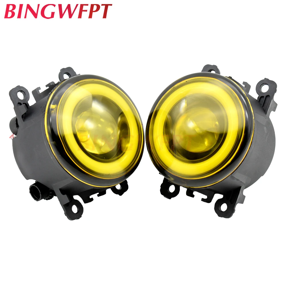 2 шт. автомобильные аксессуары H11 Светодиодный противотуманный фонарь Angel Eye со стеклом len 12 В для Suzuki Swift MZ EZ хэтчбек 2005
