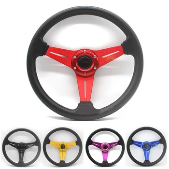 

Car Sport Steering Wheel Racing Type Universal 14 Inches Aluminum PU Steering Wheel High Quality And Durable Z27
