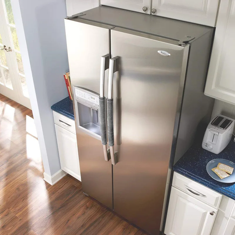 Кухонная техника Ручка дверцы холодильника Крышка нескользящая крышка ручка защитные перчатки для холодильной печи держать вне отпечатков пальцев