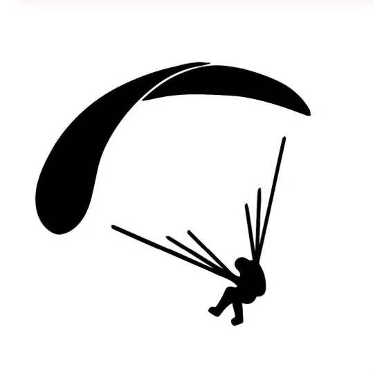 

Car Stickers Decor Motorcycle Decals Funny Paragliding Decorative Accessories Creative Sunscreen Waterproof PVC,10cm*8cm