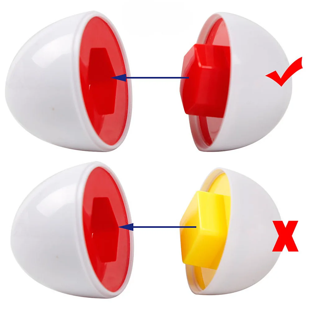 Сопряжение смарт-Яйца цветные игрушки для распознавания цвет совпадающий набор яиц для массажа гашапон умный яйцо дошкольные головоломки игрушки обучающая игрушка 6 шт