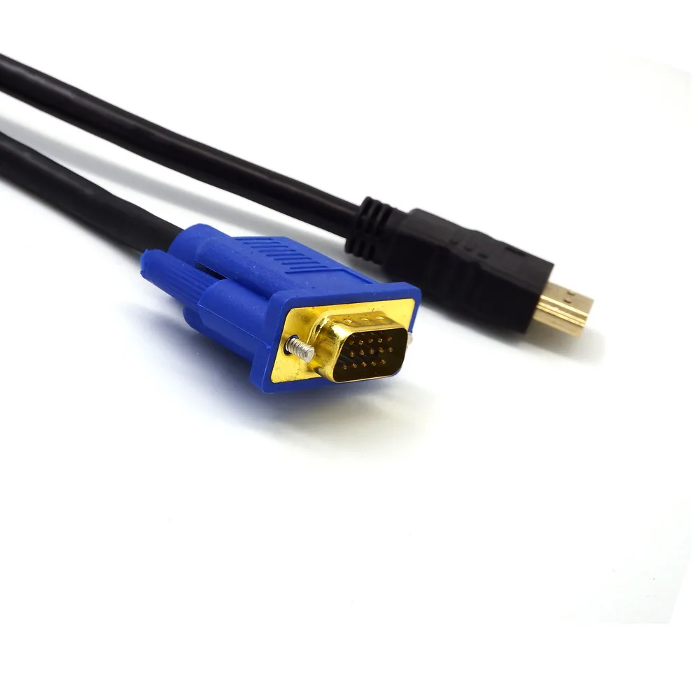 Ouhaobin HDMI в VGA адаптер 1080P HDMI в VGA 15Pin Мужской кабель адаптер конвертер линия для HDTV 1,8 м кабель