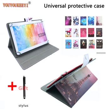 

Universal cartoon stand cover case for Digma Optima 1030D 3G /1315 T 4G TT1108ML 10.1inch Tablet 25 kinds of patterns+ gift