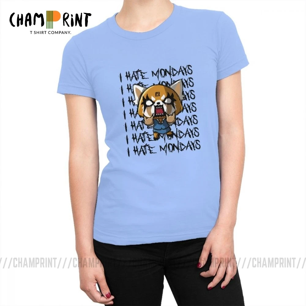 Женская футболка с рисунком Aggretsuko из мультфильма Агрессивная ретсуко и надписью