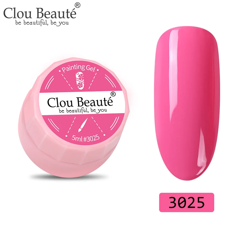 Clou Beaute paint ing Gel 72 цвета гель для ногтей краска УФ/светодиодный дизайн ногтей DIY Краска гель Лак Цвет лак краска ing 5 мл - Color: 3025