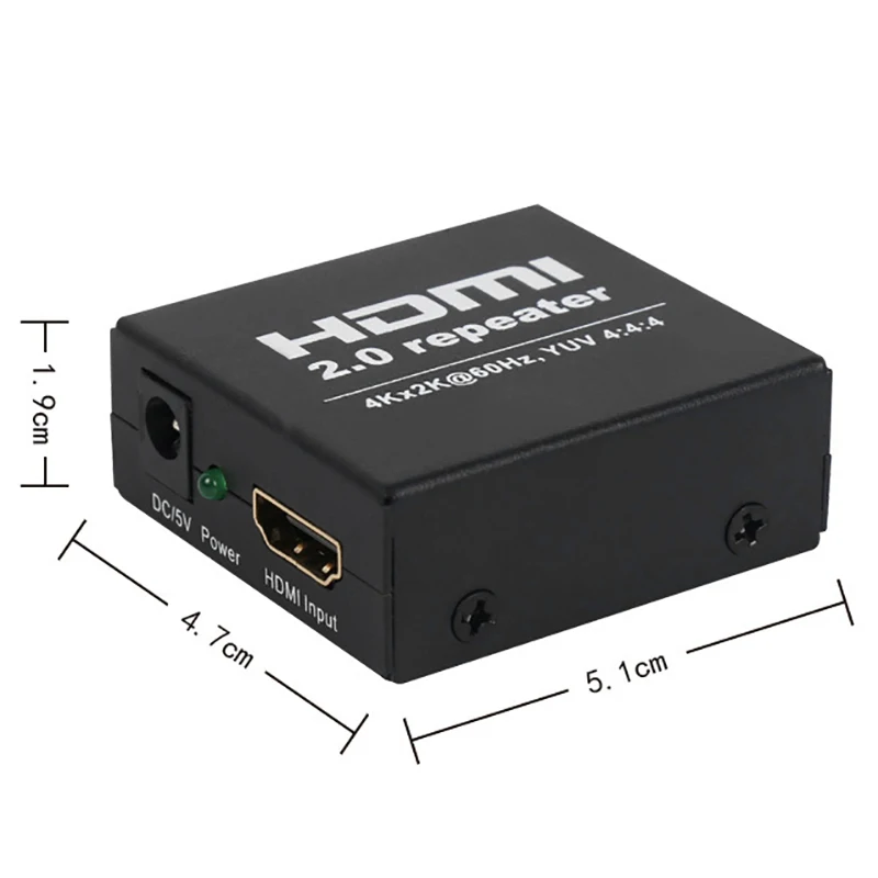 HOT-4Kx2K 2,0 HDMI Ретранслятор HDMI удлинитель 4K 60HZ 4:4:4 HDMI кабель адаптер Усилитель сигнала Усилитель над сигналом HDTV до 25 м