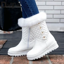 DORATASIA/Новые модные теплые зимние сапоги на меху, Размеры 33-43, обувь, увеличивающая рост, женские нескользящие повседневные сапоги до середины икры