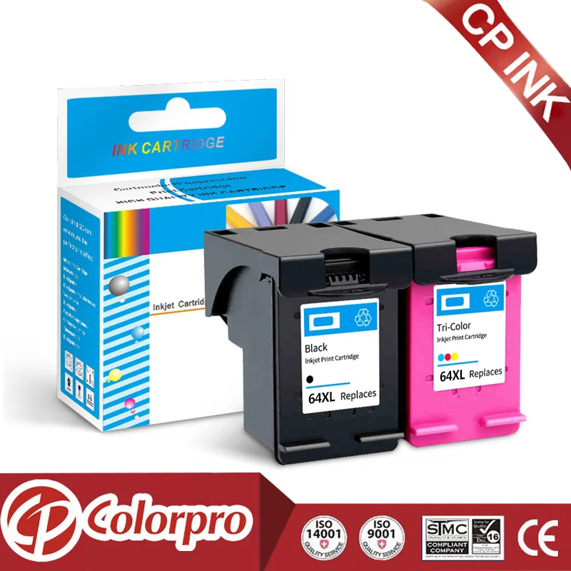 Sostituzioni Riprodotte Colorpro Per Cartucce D'Inchiostro Hp 64 64Xl Per Envy Photo 7855 7155 7158 6252 6255 6258 7164