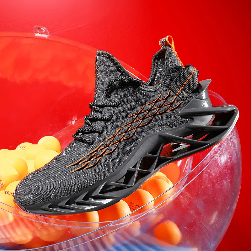 

Fashion luminous men's sports shoes breathable mesh jogging shoes men's cushioning sports shoes outdoor comfortable casual shoes