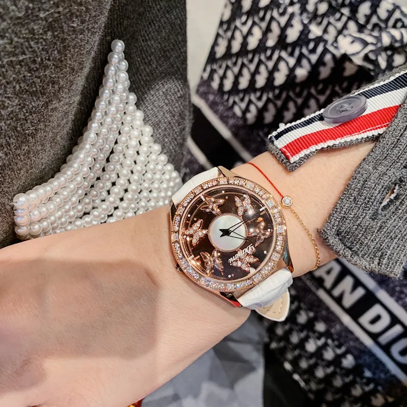 2020 весенние элементы вращающиеся можно лететь бабочка часы для женщин