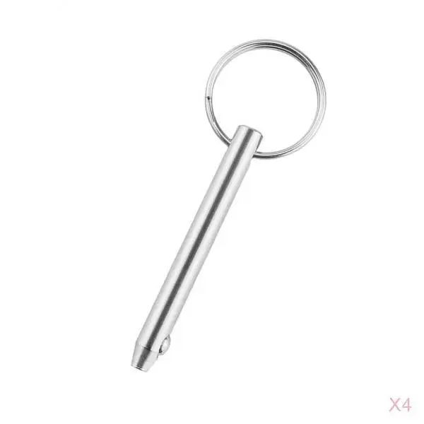 4x Stainless Steel Boat Top Deck Hinge Quick Release Pin 6.3 X 76mm