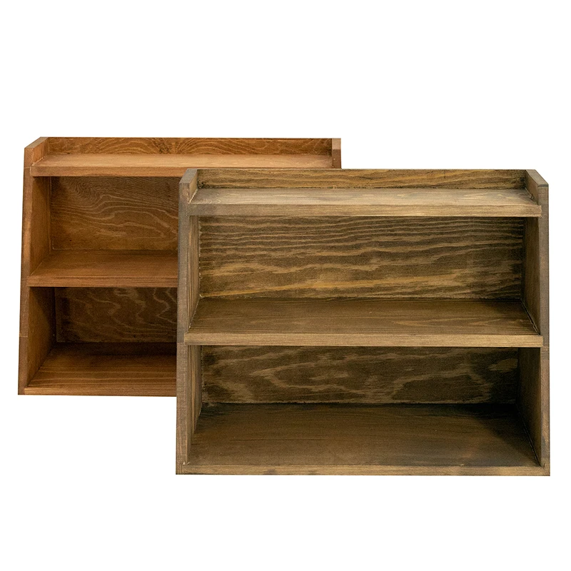 3 слойные деревянные стеллажи для хранения кофейные/коричневые Угловые