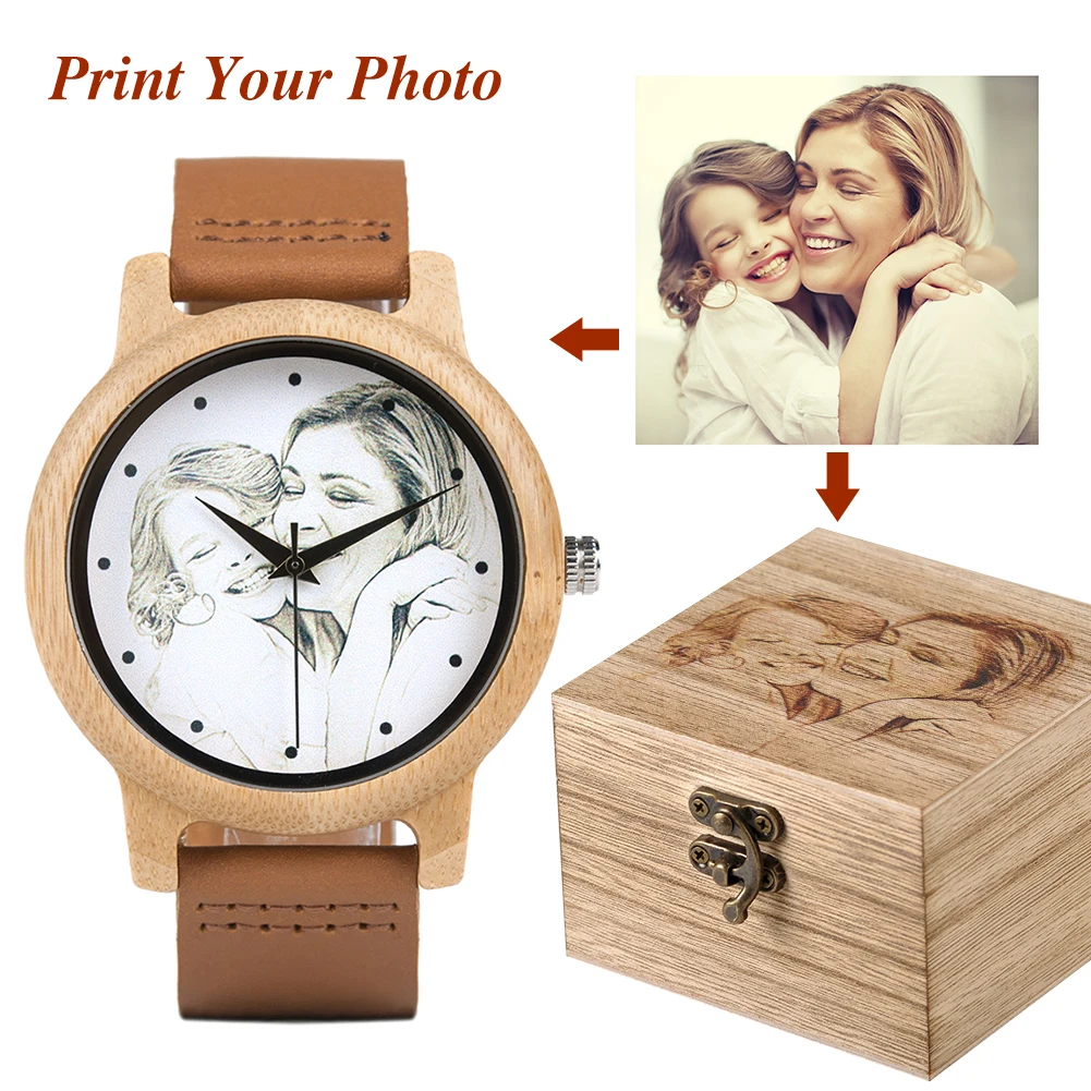 Engrave Customized Logo Fee for Bamboo Wood Watches Paper Bamboo and Wooden Gift Boxes(Only Logo Fee Do niot Include product) 5
