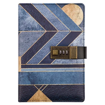 

HOT-Retro Password Diary Creative Handbook Book B6 Notepad Hand Account Gift Box Notepad Egyptian Legend