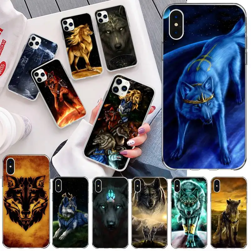 Черный чехол для телефона NBDRUICAI с изображением звездных волков животных корпус