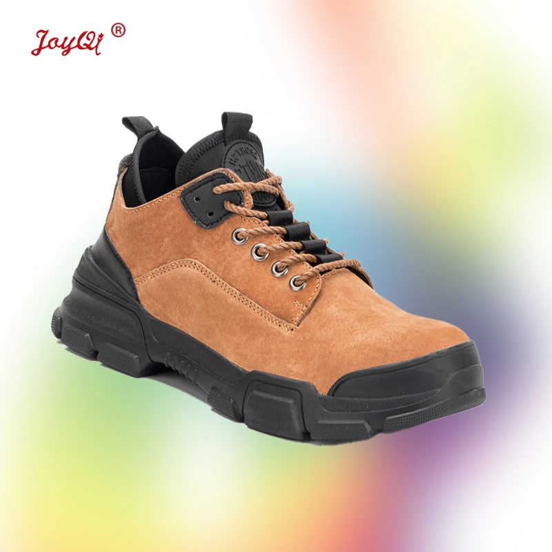 Zapatos de seguridad con punta de acero para hombre y mujer, calzado de trabajo piel de cerdo, antiimpacto, para construcción, talla grande 37 JOY 192, envío directo|Botas y