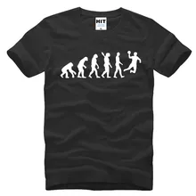 Эволюция гандбол Футболка мужская shubuzhi лето рукав Мода хлопок прохладный Эволюция футболка Топы